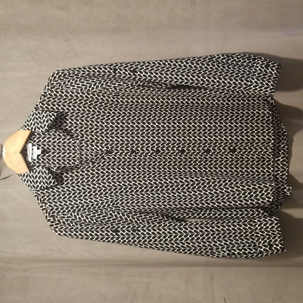 Express Slim Fit Portofino Top - Black & White